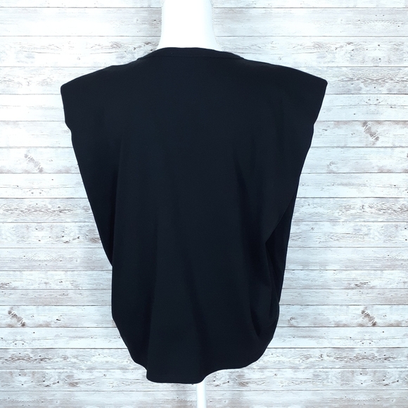 CULPOS x INC Cap-Sleeve Knit Top L Black 45 - Picture 3 of 7